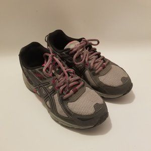 Asics Women's Gel-Venture 6 Pixel Pine Gray Pink Sneakers Shoes Size 6.5